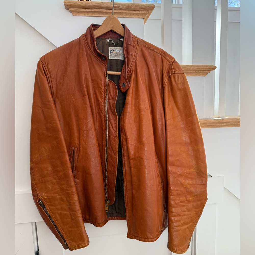 Vintage 80s leather jacket SZ 44